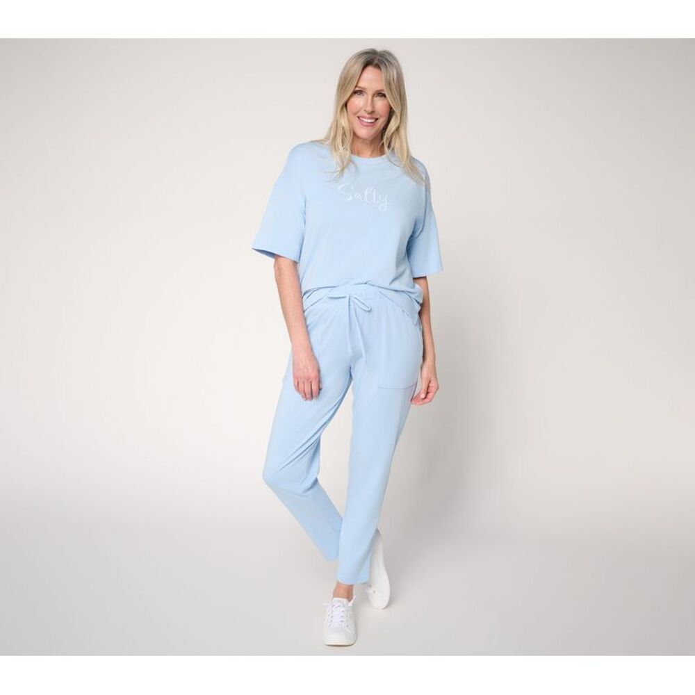 Anybody Women's Petite Sleepwear PM Make Your Grey Dusk- Textured Leopard